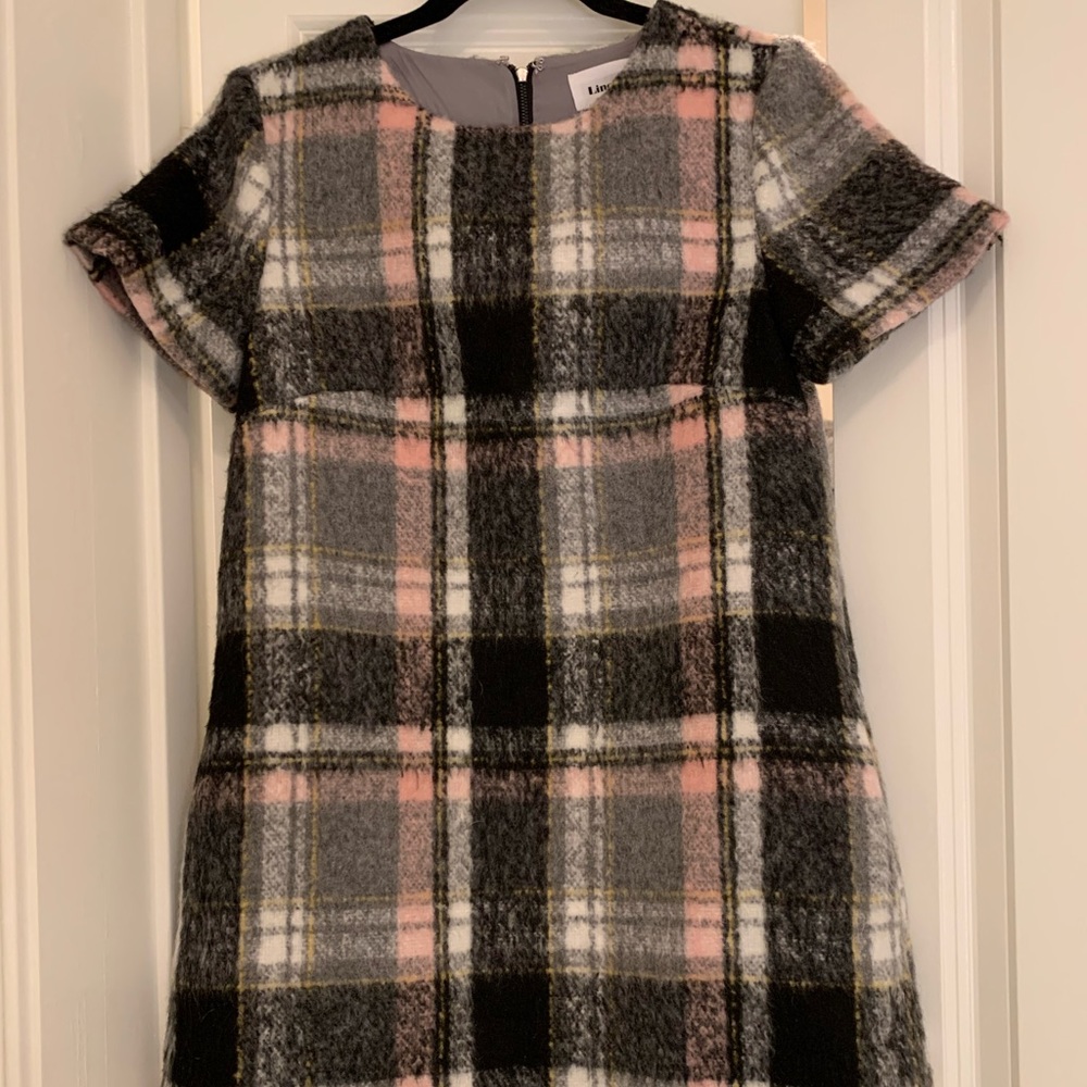 Anthropologie wool dress.Brand: Line & Dot. Size:XS Zipper/dress great condition